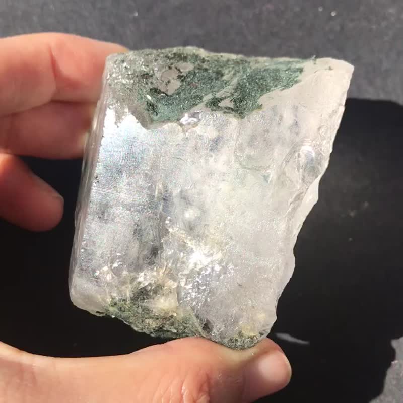 巴基斯坦 喜馬拉雅 綠幽靈水晶 白水晶簇 閃亮 天然原石  水晶原 - 擺飾/家飾品 - 水晶 綠色