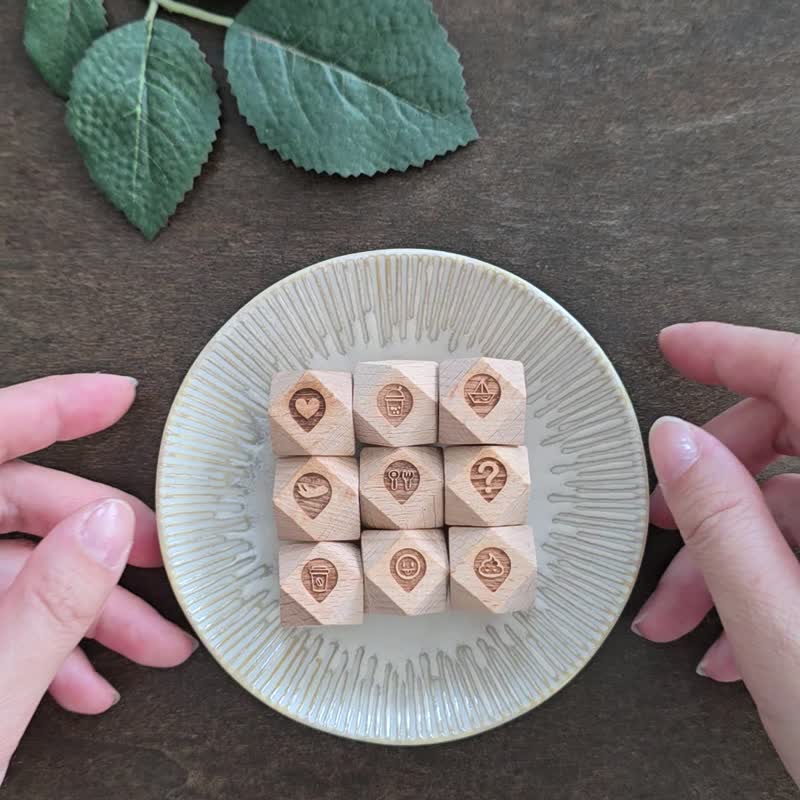 Map Marker Mini Stamp - Coffee | Elsiewithlove - 印章/印台 - 木頭 咖啡色
