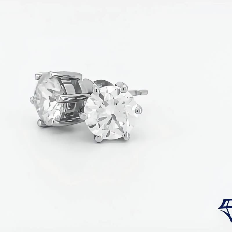 モアッサナイトモアッサナイト60ポイント-1カラットのソリティアダイヤモンドイヤリング台北店カスタマイズされたホワイトゴールド - ピアス・イヤリング - その他の素材 