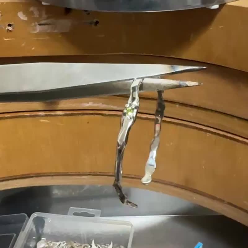純銀淺綠色鑽手鍊 - 手鍊/手環 - 純銀 多色
