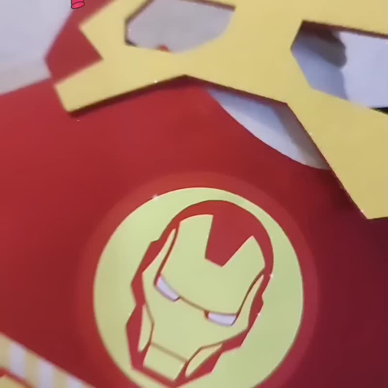 Iron Man 造型頸飾 寵物 圍巾 貓犬 cosplay 角色扮演 - 寵物衣服 - 棉．麻 紅色