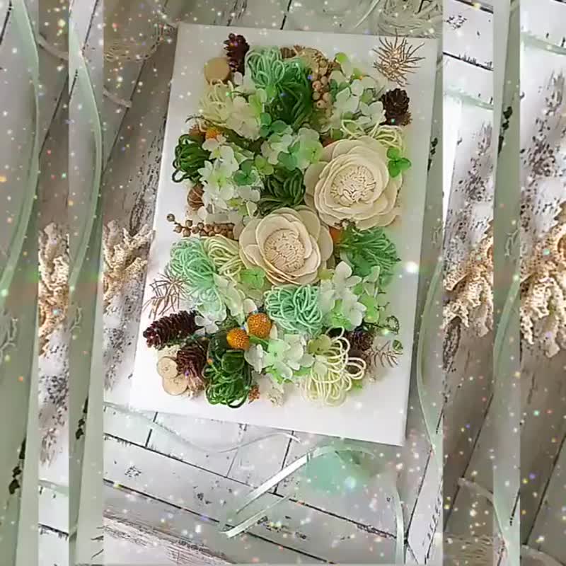 森林.山林綠.不凋花.乾燥花.生日.開幕.最佳選擇.(可吊掛) - 乾燥花/永生花 - 植物．花 綠色