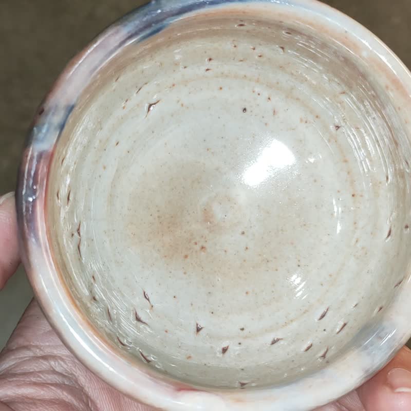 彩虹志野釉手作杯-鶯歌陶藝家李玟叡 - 茶壺/茶杯/茶具 - 陶 
