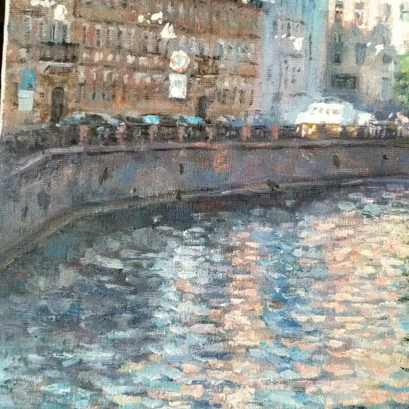 Petersburg Painting Cityscape Original Artwork Urban Landscape Impressionism - 海報/掛畫/掛布 - 其他材質 多色