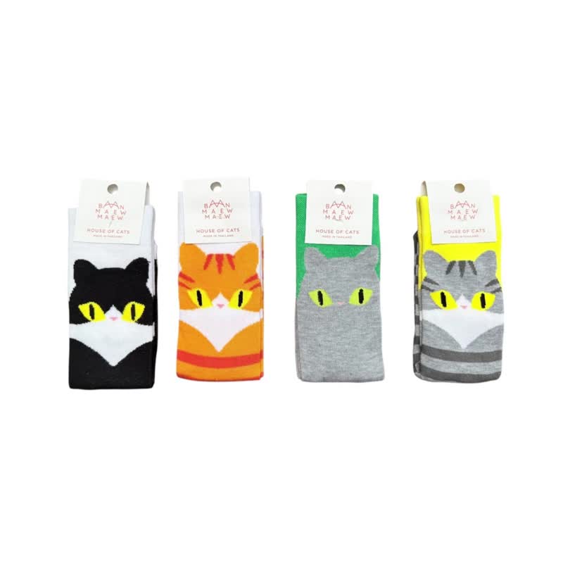 Cat Crew Socks Collection Series 2: Cat Crew Socks Collection Series 2 - 襪子 - 棉．麻 多色