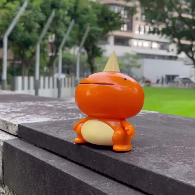 Orange Dragon Orange Dragon Soft Plastic Figure Comes with Painting - ตุ๊กตา - พลาสติก สีส้ม