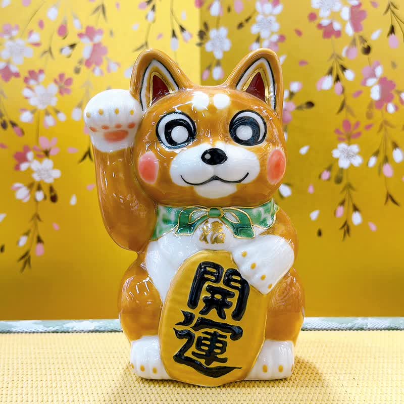 【忠犬招財】日本清水燒招財貓 | 柴犬 - 擺飾/家飾品 - 瓷 橘色