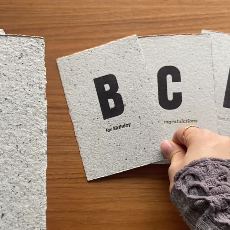 Wooden Type Card   Letterpress card - Cards & Postcards - Paper Gray