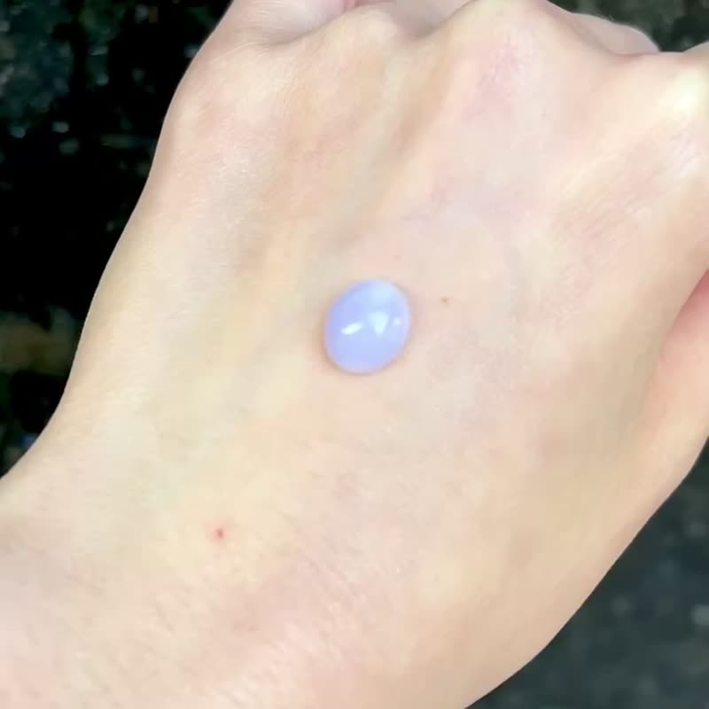 冰種 天然翡翠緬甸翡翠A玉 玉鐲 • 冰種粉紫蛋面翡翠裸石 - 其他 - 玉石 紫色