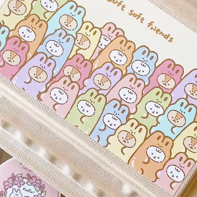 Soft/Gummy Bear washi tape gift box/lucky bag/waste tape - Washi Tape - Paper Brown