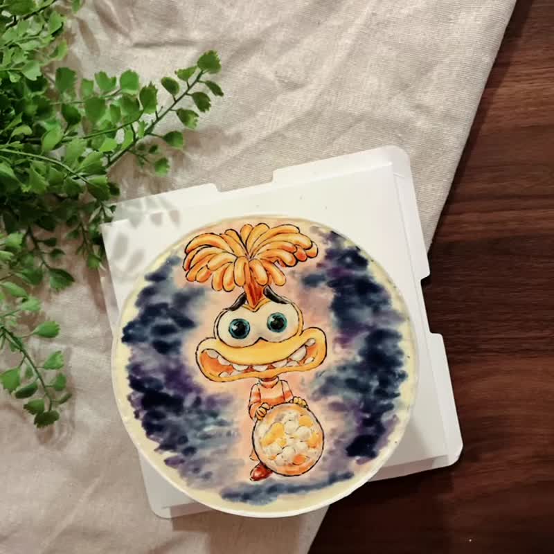 Cheesecake painting_cartoon (5 inches) - เค้กและของหวาน - อาหารสด สึชมพู