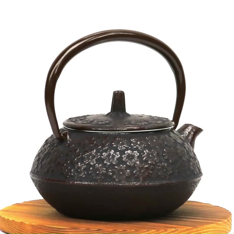 南部鐵器 茶壺 櫻花 0.3L 日本製 - 茶壺/茶杯/茶具 - 其他金屬 咖啡色