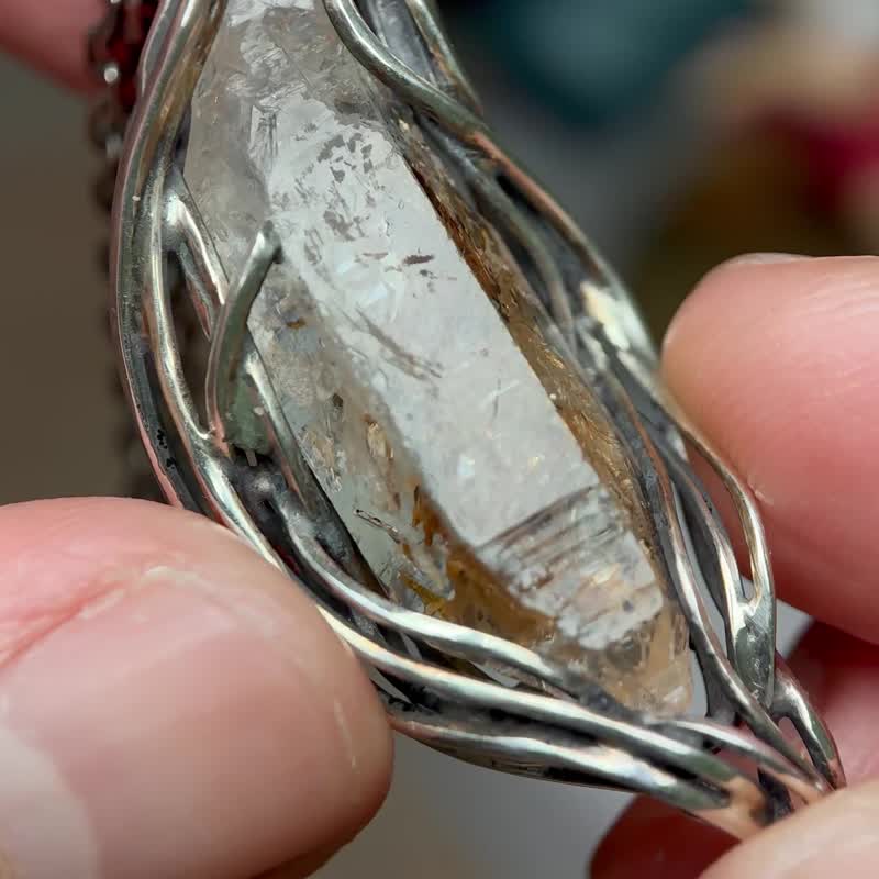 紅膠花油膽水晶/紅膠花 /一葉方舟 - 項鍊 - 水晶 紅色