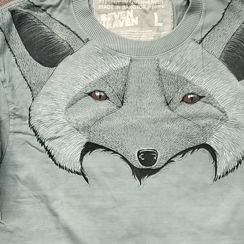 T-shirts Character design Silver Fox - Men's T-Shirts & Tops - Cotton & Hemp Gray