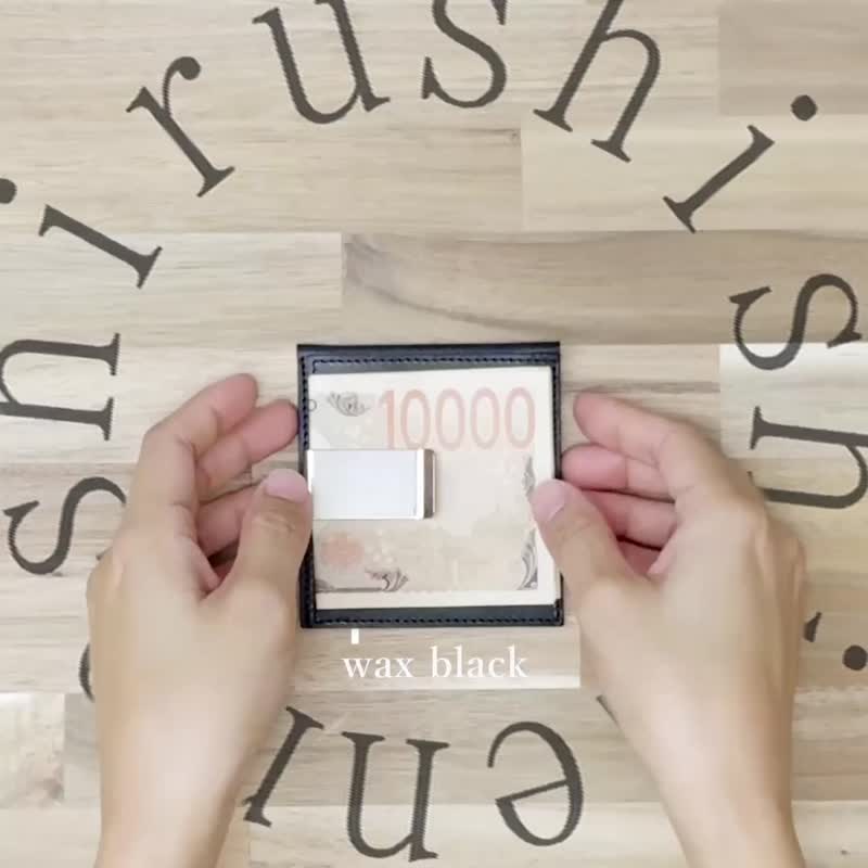 square money clip - 錢包/皮夾/長短夾 - 真皮 黑色