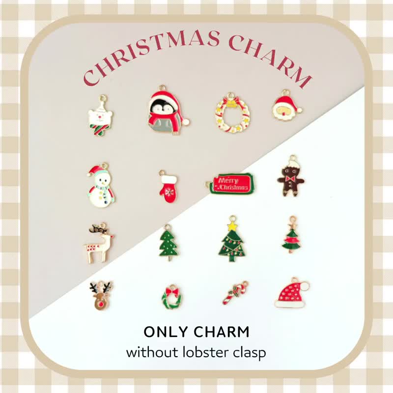以聖誕節為主題的拼圖裝飾項圈，共有16種設計可供選擇，項圈成對出售（無聲音）。 - 貓狗頸圈/牽繩 - 其他金屬 多色