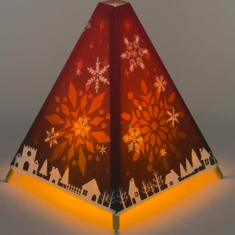 wAndon 雪の結晶 - 照明・ランプ - 紙 ホワイト