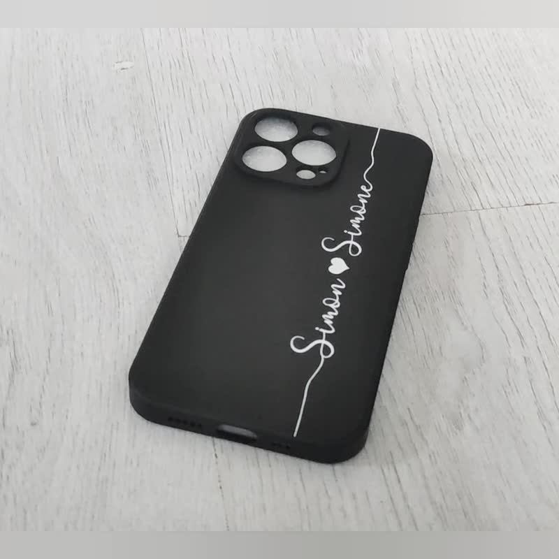 Personalize Black & white iPhone case for12 mini 13 14  15 Pro Max plus - Phone Cases - Plastic Multicolor