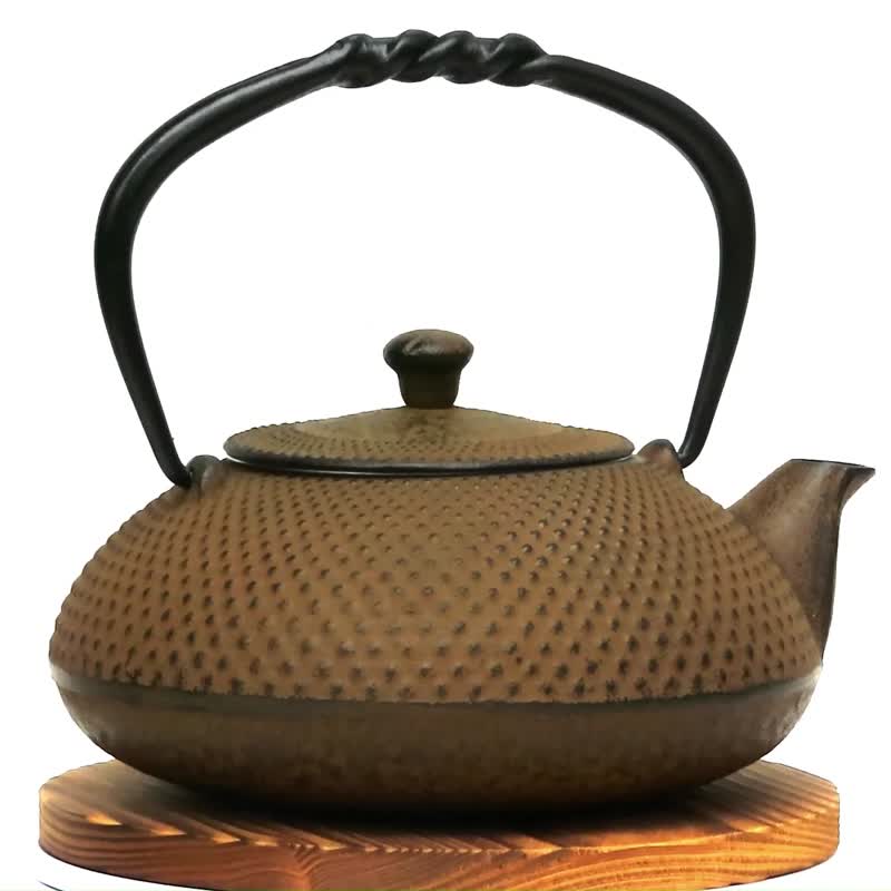 Nanbu tekki multipurpose japanese cast iron kettle teapot arare 0.5L brown - ถ้วย - โลหะ สีนำ้ตาล