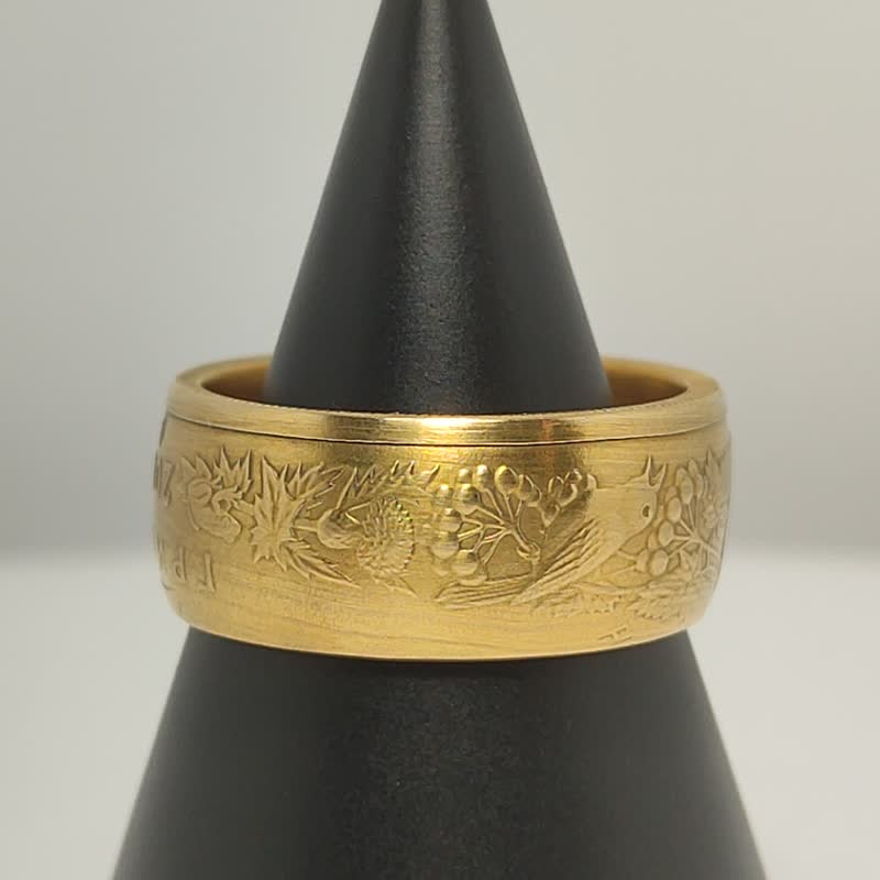 Ring From Ukraine, 18k Gold Plated, Ring For Woman Ukraine, Man Ukraine Ring - แหวนทั่วไป - โลหะ 