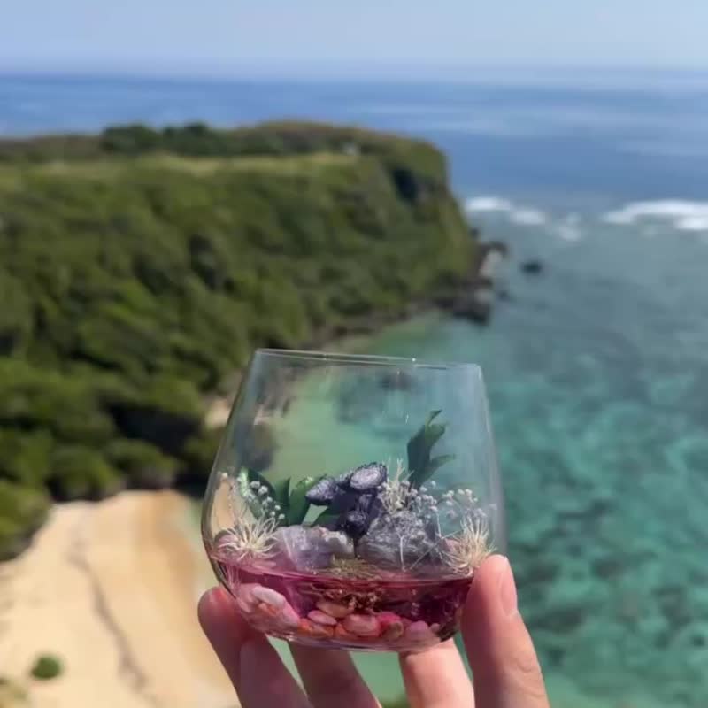 【覓境】礦石永生花微景杯 - 乾燥花/永生花 - 植物．花 多色