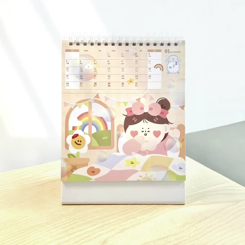 A Baozi/Hello 2O25! Baozi Good Day Postcard Desk Calendar Year of the Snake Calendar - ปฏิทิน - กระดาษ 