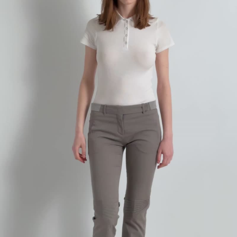 Vintage PRADA Authentic Taupe Pants Size Women's It 40 Trousers - 女長褲 - 棉．麻 灰色