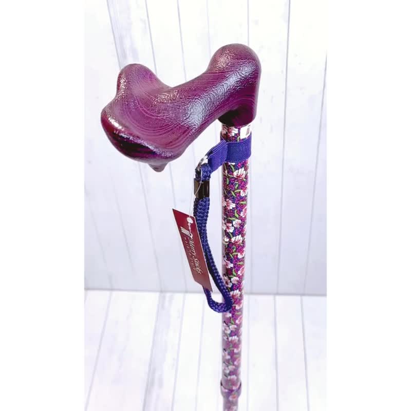 Free-standing Ergonomic Walking Cane - Purple Morris (Right Hand) - Other - Aluminum Alloy Purple