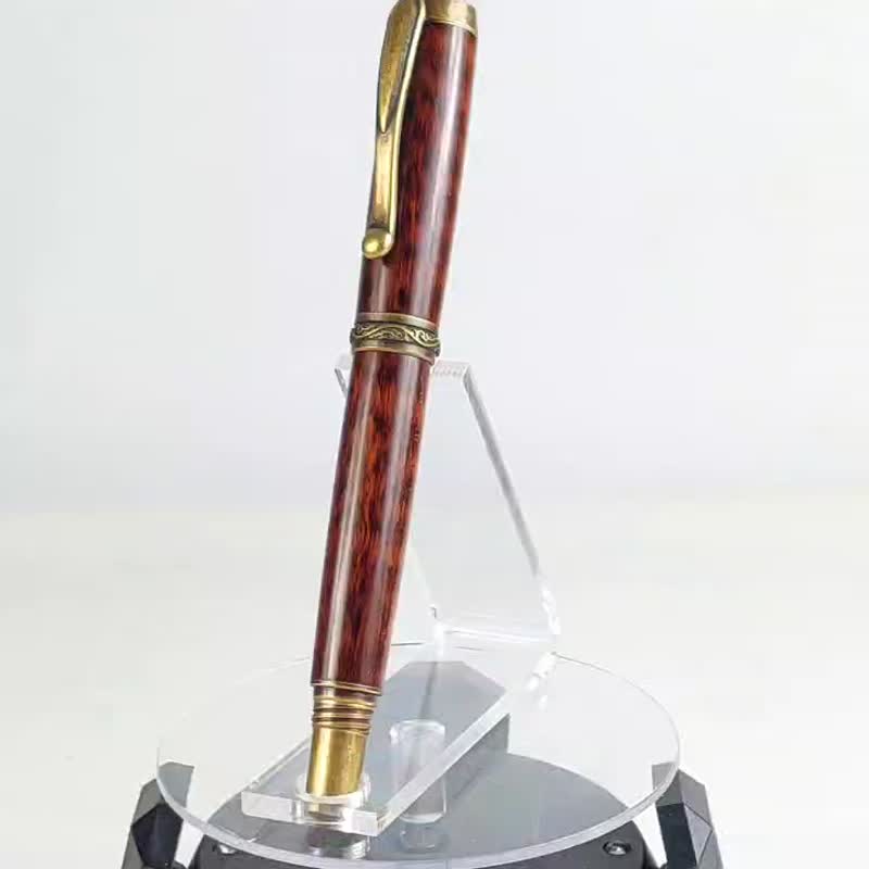 Snake grain Tai Chi fountain pen/handmade pen/KOBE handmade pen - ปากกาหมึกซึม - ไม้ 