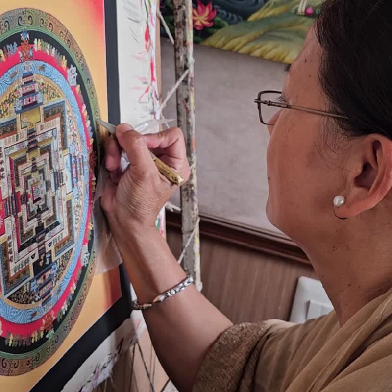 时轮曼荼罗——佛教唐卡绘画中时间的神圣几何 - 壁貼/牆壁裝飾 - 其他材質 多色