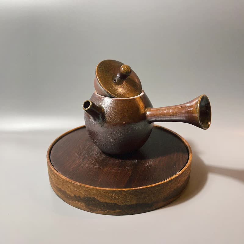 柴燒傳統古樸側把茶壺 / 柴燒茶具  / 小平凡手作 - 茶壺/茶杯/茶具 - 陶 
