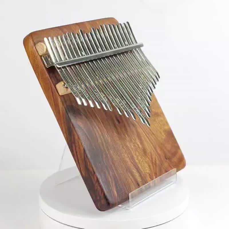 Small zebra wood thumb piano / KALIMBA / 21 tone thumb piano - Guitars & Music Instruments - Wood Gold