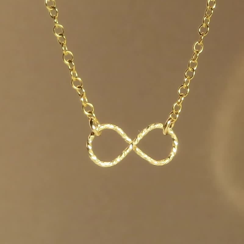 無限 頸鍊/短項鍊 (14K包金) / Infinity Necklace (14KGF) - 項鍊 - 貴金屬 金色
