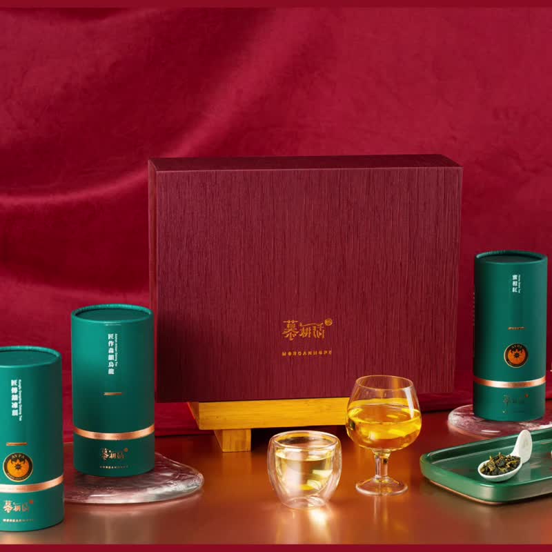 【Exclusive Gift Box】Tea Cups Overflowing - AVPA World Tea Competition Gift Box Three Packs + Ding Kiln Qiaoyun Tea Spoon