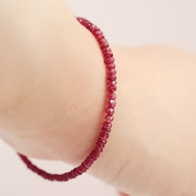 Ruby 14kgf Bracelet - Bracelets - Stone Red