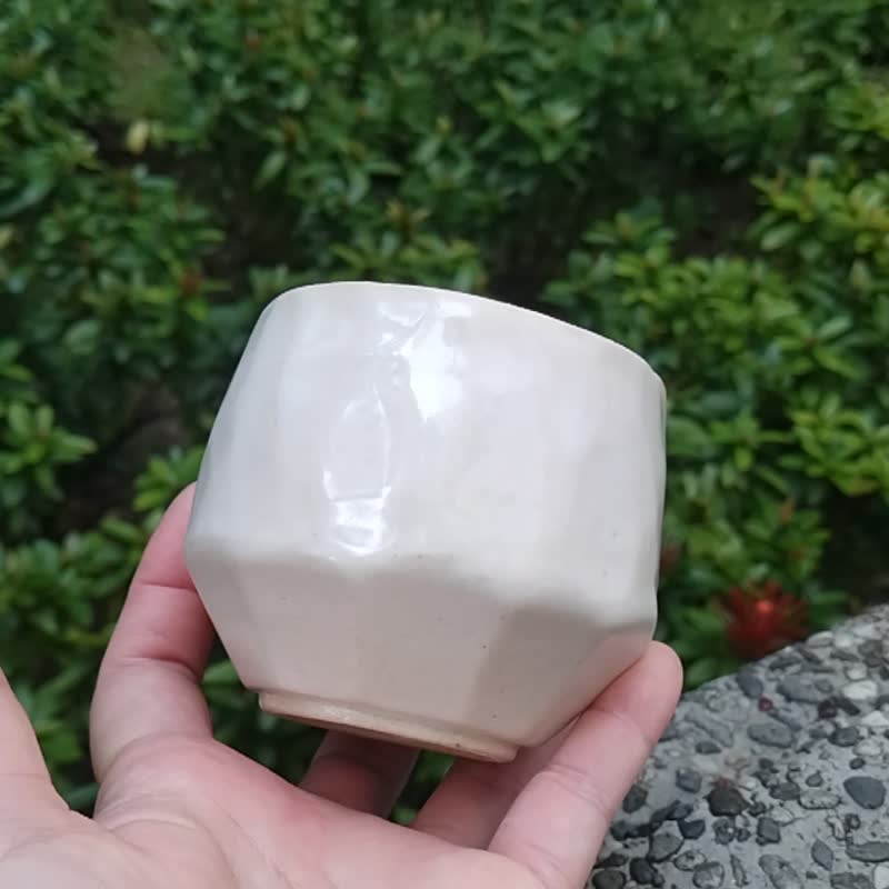 白陶磁茶杯對杯 - 茶壺/茶杯/茶具 - 陶 