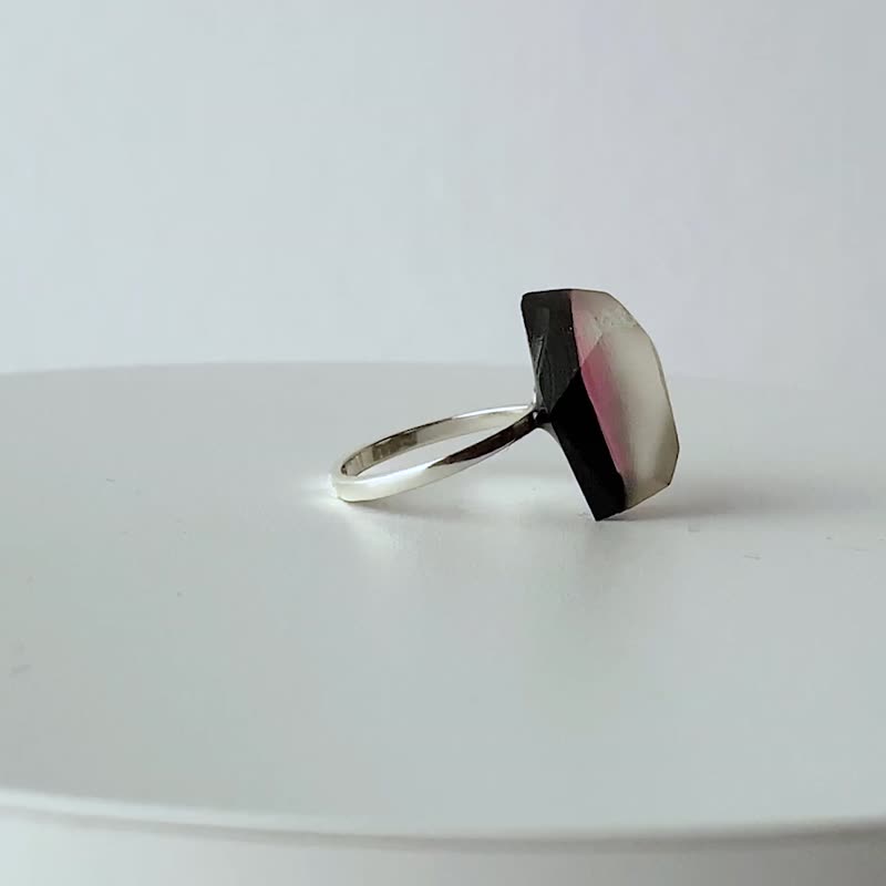 Frames ring/crystals/floating prism 1-d/silver925 - 戒指 - 純銀 多色