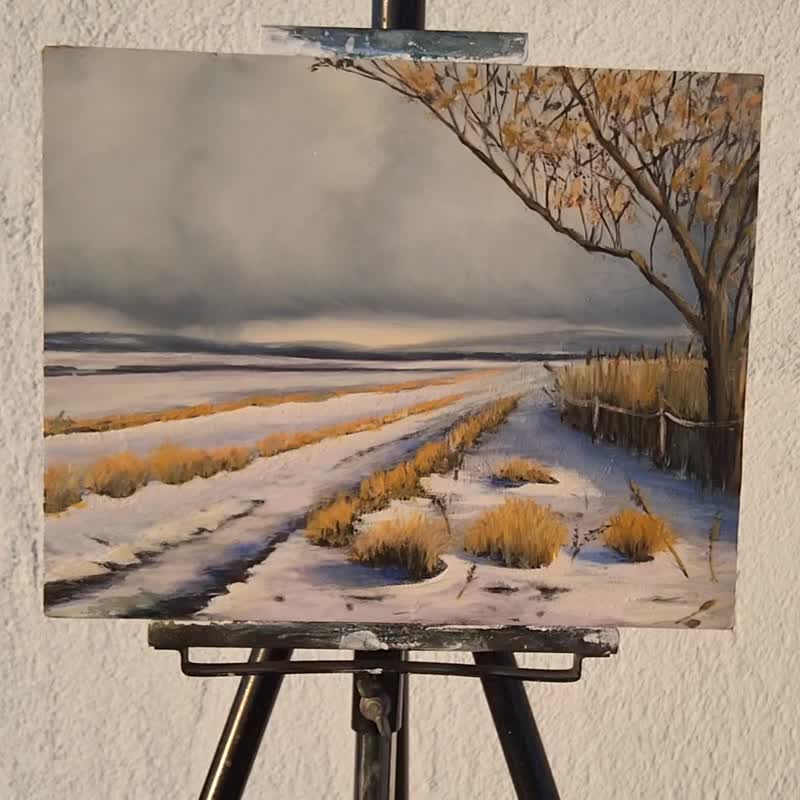 Irish Landscape Painting Riverbank Original Oil Painting 12x16 inches - 插畫/繪畫/寫字 - 其他材質 