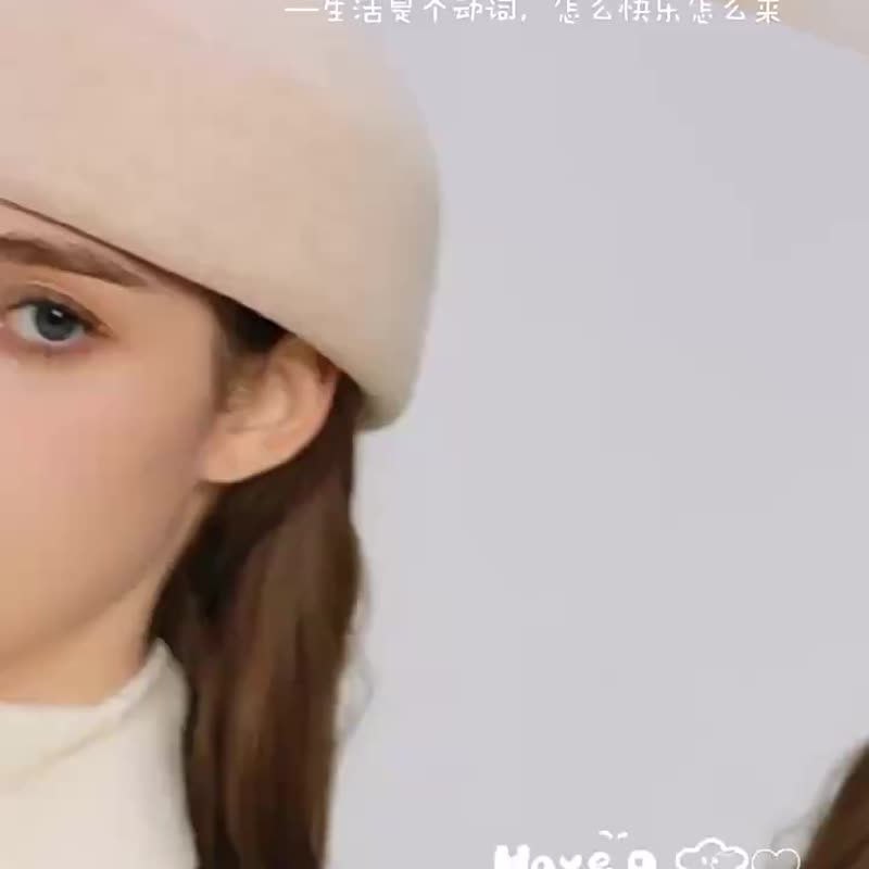 Wool Warm Beret Hat - New Autumn/Winter Collection for Women - หมวก - ขนแกะ 