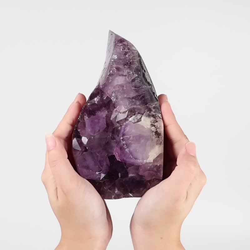 烏拉圭紫晶聖火  011212 - 擺飾/家飾品 - 水晶 紫色
