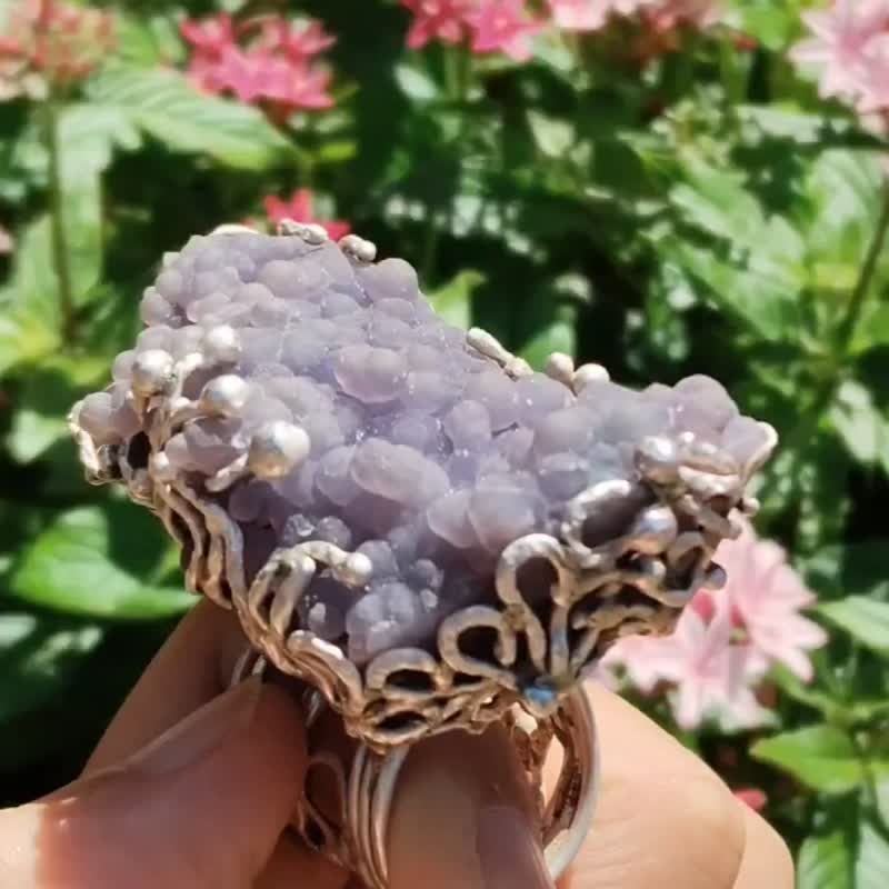 Grape Agate Silver Ring - General Rings - Sterling Silver 