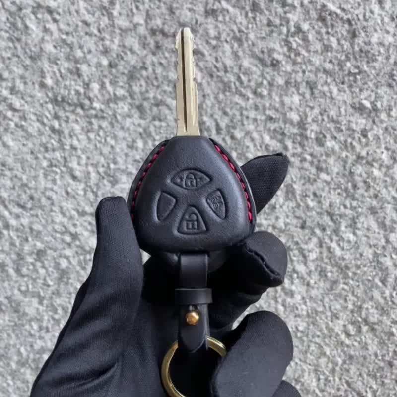 トヨタ TOYOTA ハイラックス RAV4 カムリ 車用キーケース - キーホルダー・キーケース - 革 ブラック