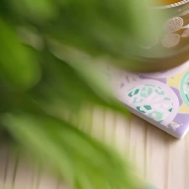 蕨色陶瓷杯墊2.0 - 伏石蕨/和煦款 | 杯墊 吸水杯墊 陶瓷 隔熱墊 - 杯墊 - 陶 多色