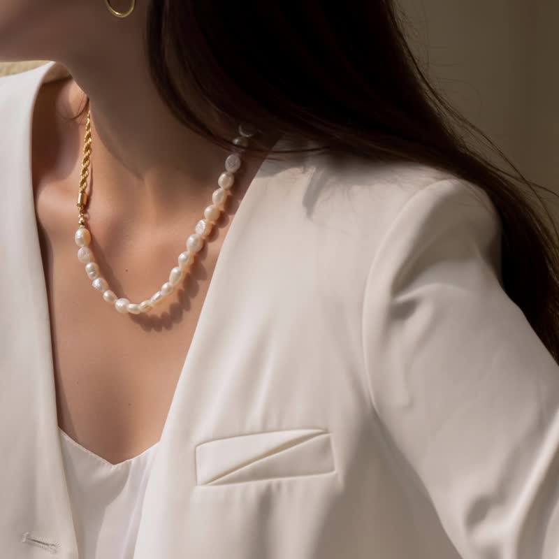 Double Elegant Necklace - สร้อยคอ - โลหะ สีทอง