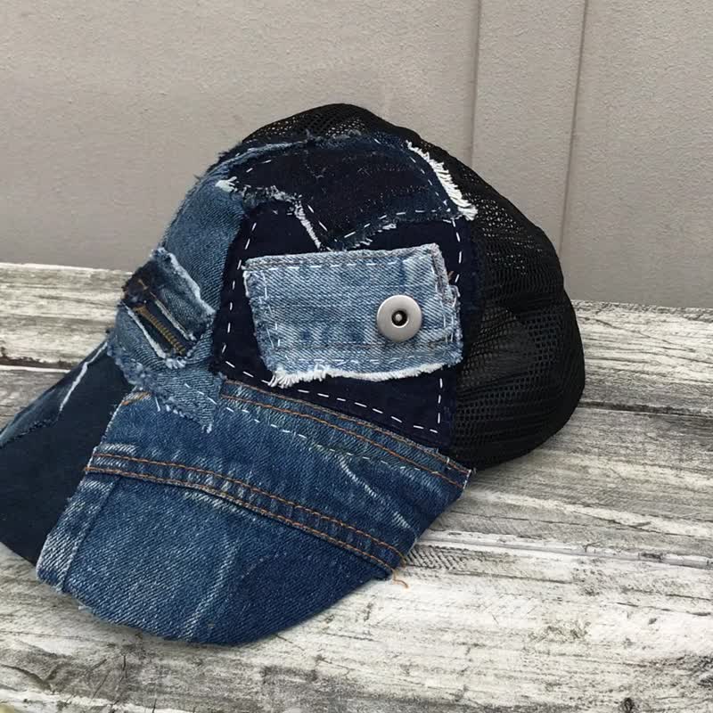 襤褸パッチワーク帽子　cap-p020 - 帽子 - 聚酯纖維 