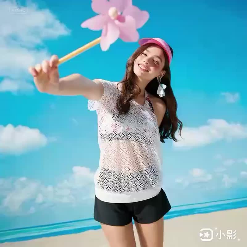 台灣製 三件式比基尼泳裝 戲水必備 - 女泳衣/比基尼 - 尼龍 白色