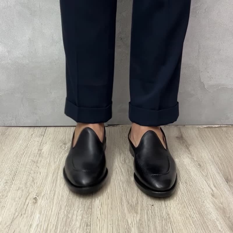 固特異手工縫製真皮比利時樂福鞋 Goodyear Welt Belgian Loafer - 男靴/短靴 - 真皮 咖啡色