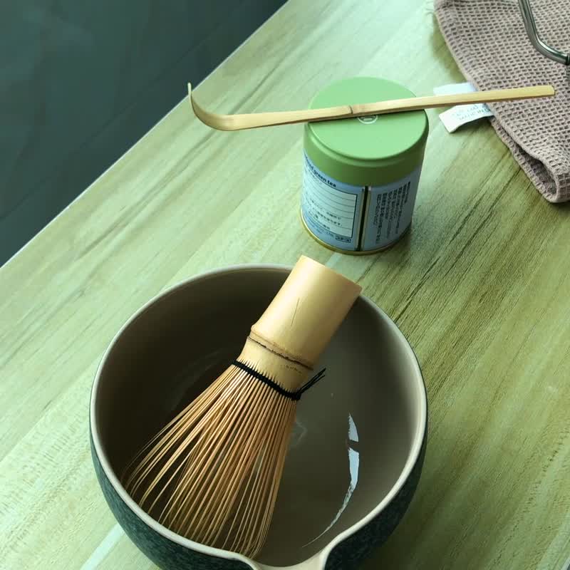 Japanese Tea Ceremony Tool Set Ceramic Matcha Bowl Baiji Hondachi - ถ้วย - ดินเผา สีดำ