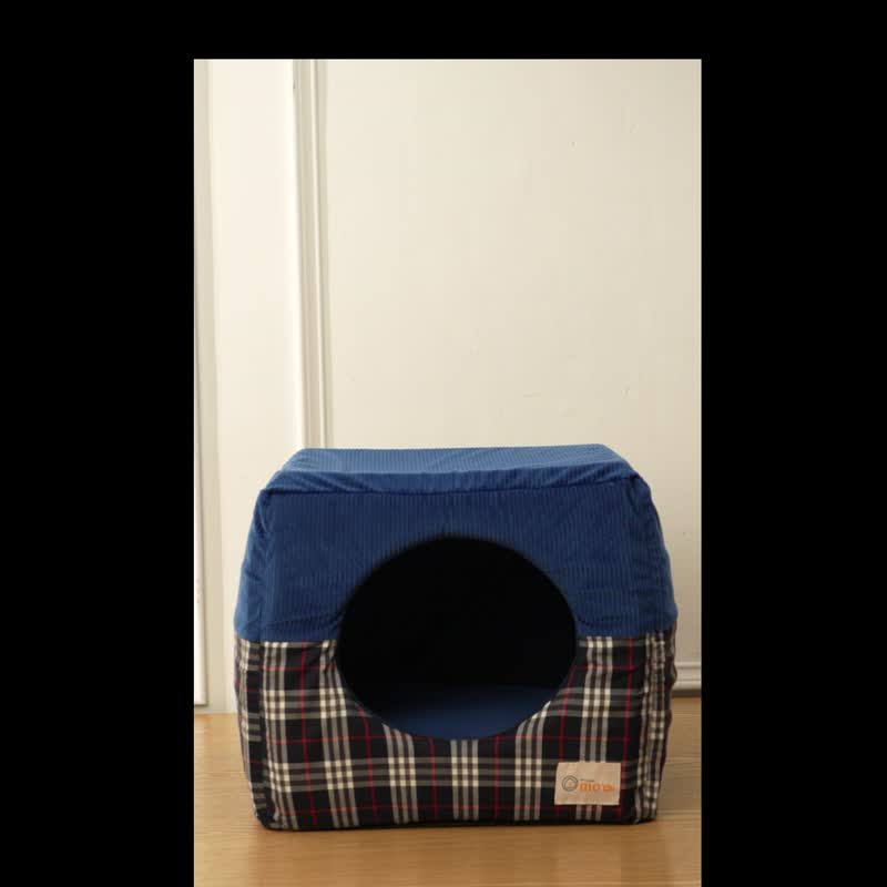 Mochi日本設計精緻寵物窩、貓窩、寵物床四季款 - 寵物床 - 聚酯纖維 藍色