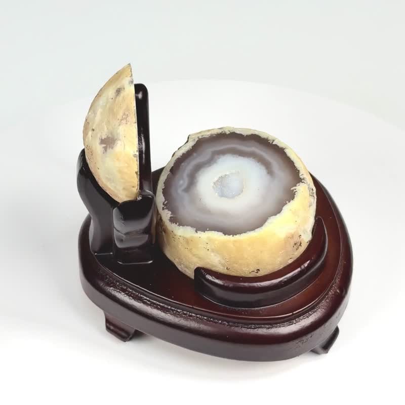 迷你瑪瑙聚寶盆-原皮 1220150 - 擺飾/家飾品 - 水晶 多色